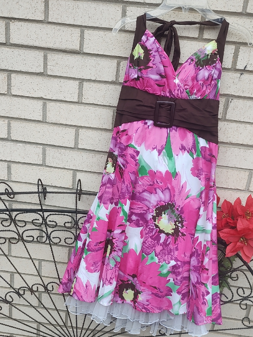 Pink/White Flower Dress - Picture 1 of 10